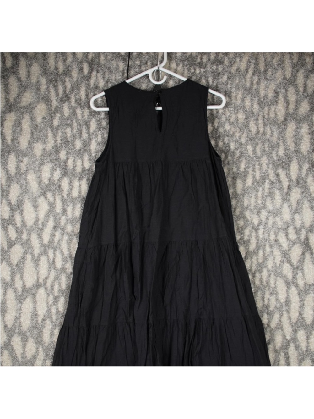 Anthropologie Jacaranda Tiered Maxi Dress Embroidered Floral Black Sz 6 NWT - Picture 10 of 16